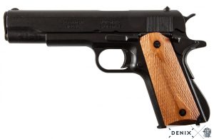 Replika-ase verkkokauppa Denix Colt 1911 pistooli Double Diamond kahvoilla.