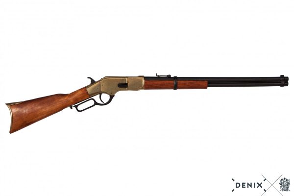 Replika-ase Winchester Model 1866 Yelloboy vipulukkokivääri.