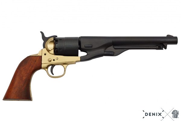 Replika-ase Colt Model 1860 Army revolveri musta.