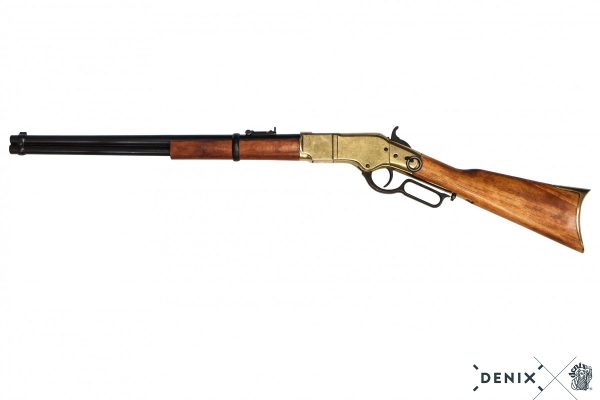 Winchester Model 1866 Yellowboy vipulukkokivääri Denix-replika-ase.